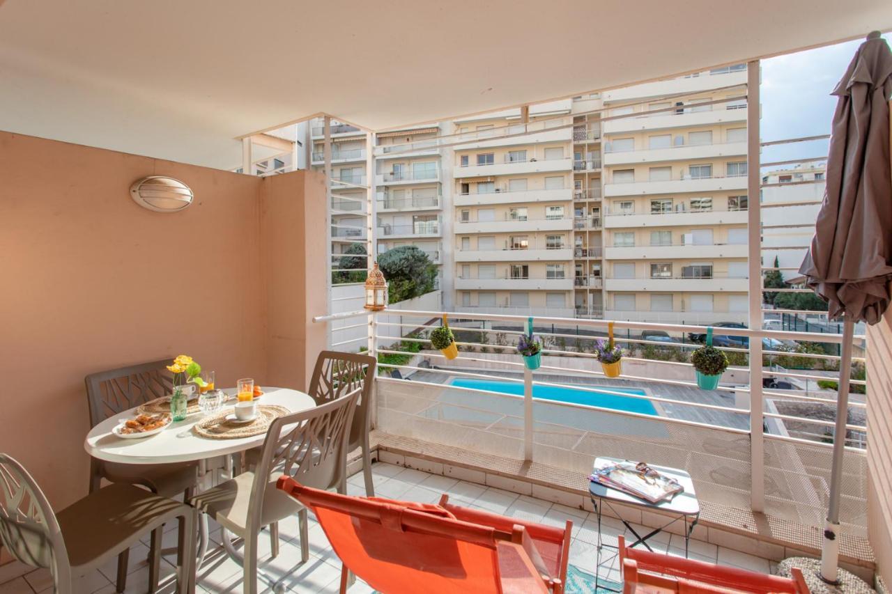 C1 Clemenceau Pool Balcony Bath Ac 2Mins Walk To Sand Beach Cannes Exterior foto