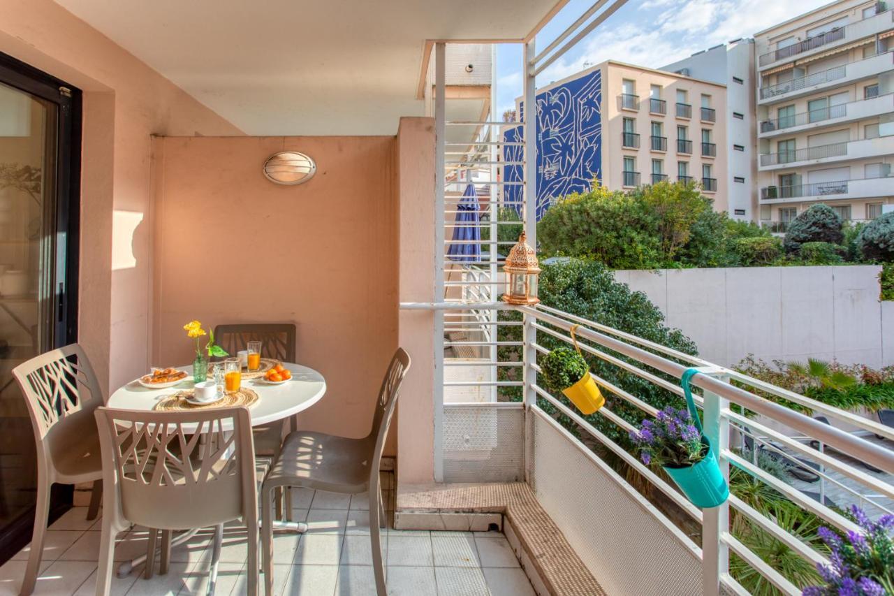 C1 Clemenceau Pool Balcony Bath Ac 2Mins Walk To Sand Beach Cannes Exterior foto